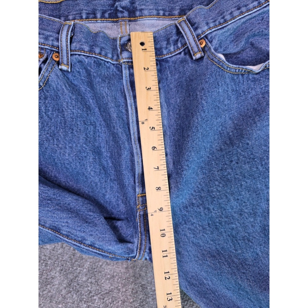 Levi's 501 Original Fit Jeans Mens 36x32 Blue Straight Leg Button Fly Denim 1268 - Picture 9 of 12
